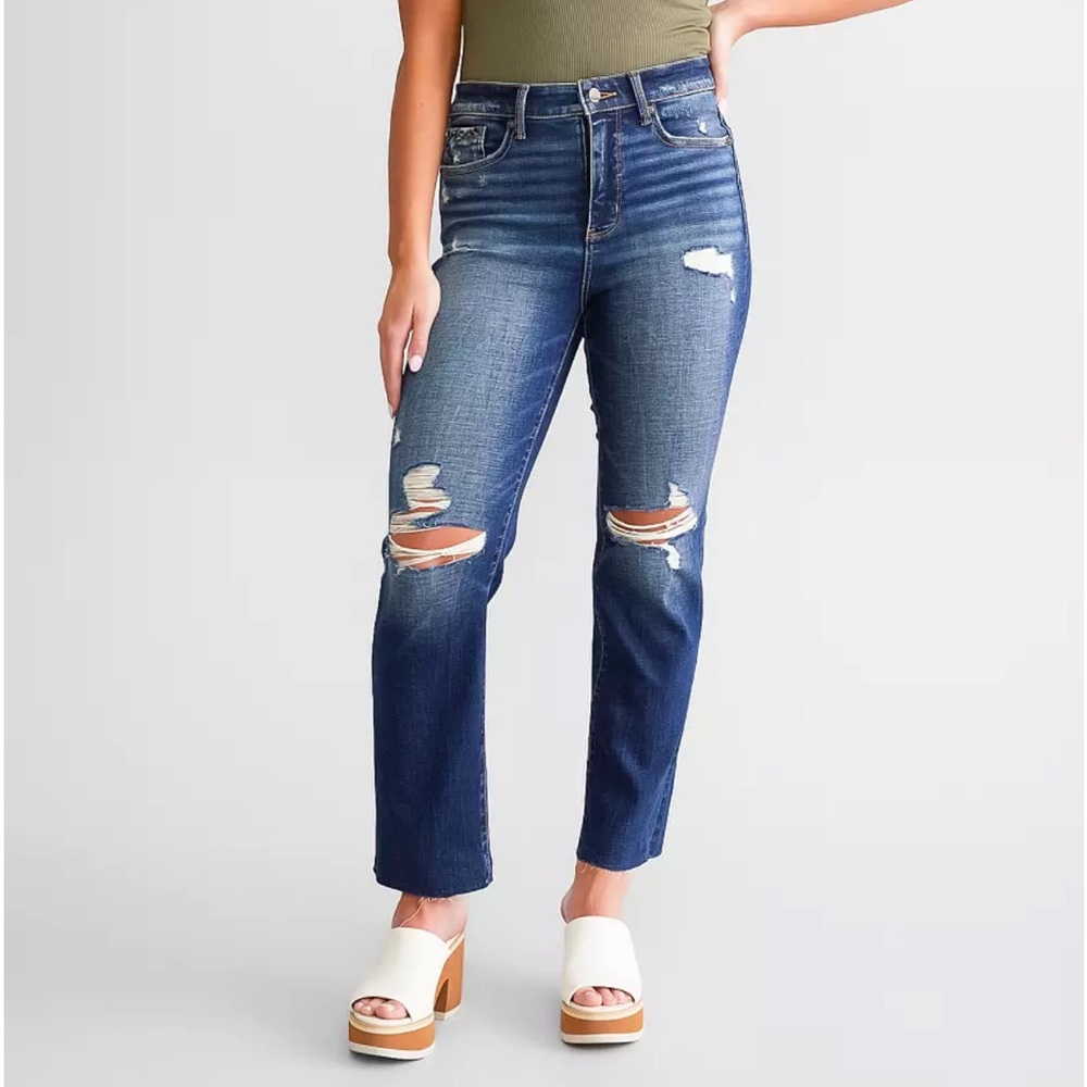 Buckle Black Fit No. 75 Cropped Straight Stretch Jean